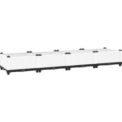 Petrashop Vyvýšený záhon 160 x 40 x 23 cm polypropylen Bílý