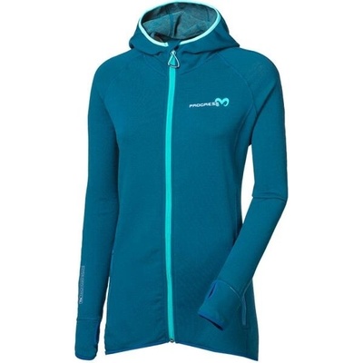 Progress TISPA HOODY MERINO petrol Petrolejová