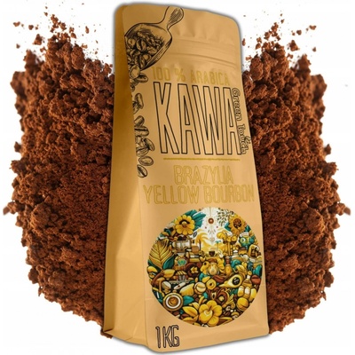 Green Touch Mletá káva BRAZÍLIE YELLOW BOURBON 100% arabica 1 kg