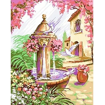 Image 1 of Казанлъшки гоблени Гоблен Градински фонтан Puppets (Унгарски)