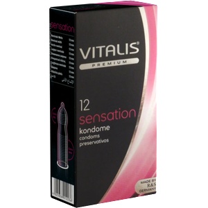 Vitalis Premium Single: Sensation, 12 stimulating condoms