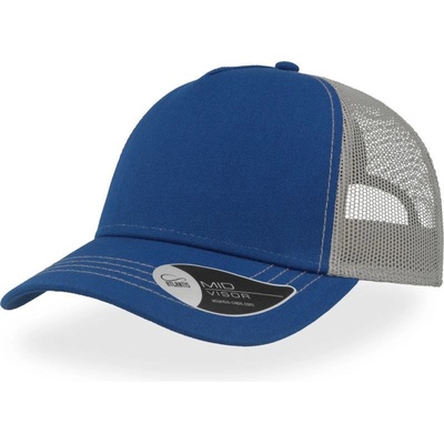 Atlantis Headwear Rapper Canvas 5 panelová síťovaná COT-336060u2999 Modrá královská/šedá