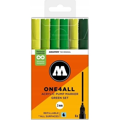 Molotow One4All 127HS Green Set Zelená sada 6 ks