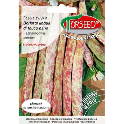 Fazuľa TORSEED ŠPARGĽOVÁ FASOLA STREDNE SKORÁ BORLOTTO LINGUA DI FUOCO NANO 20 G semená 20 g
