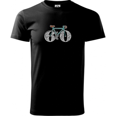 Narodeniny 60 rokov na bicykli pánske tričko čierne