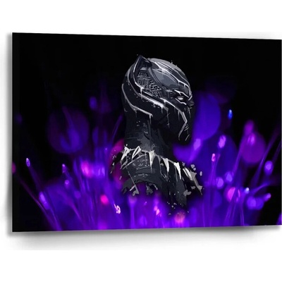 Sablio Obraz BLACK PANTHER Fialová luminiscencia - 90x60 cm