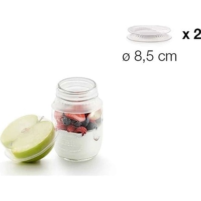 Lékué Silikonová víčka a nádobí průměr 2 ks průhledná 8,5 cm