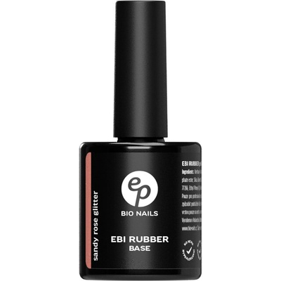 BIO NAILS EBI Rubber base No hema Sandy Rose glitter 15 ml