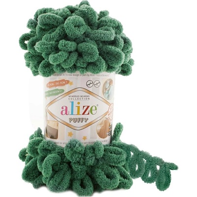 Alize příze Puffy 532 lesní zelená
