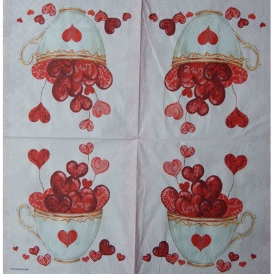 Ambiente obrúsky Love cup 33x33cm