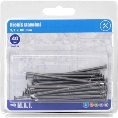 M.A.T. GROUP Stavebné klince 80 × 3,1 mm, 40 ks