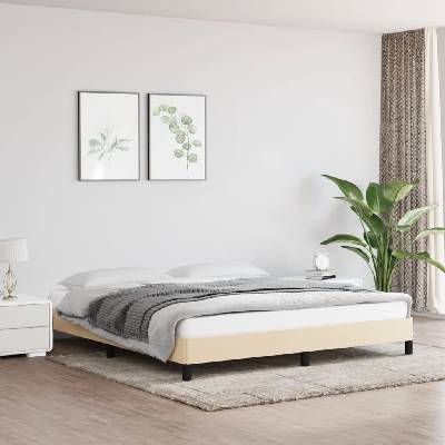zahrada-XL 346733 Rám postele bez matrace krémový textil