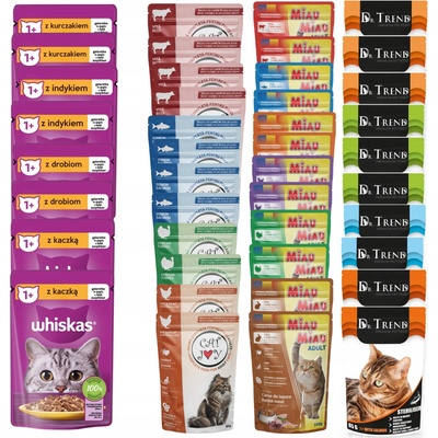 Whiskas Adult hydinový výber s kuracím morčacím hydinovým kačacím mäsom v želé 80 x 85 g