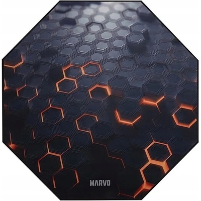 Pro hráče, podložka pod křeslo, Marvo, GM03, 1100 x 1100 černá, protiskluzová