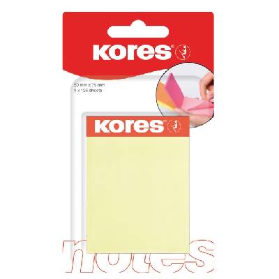 samolepicí neonový bloček Easy Cube 75x50mm Kores, 125 lístků