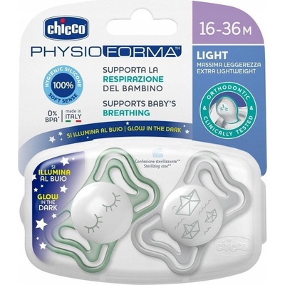 Chicco Physio Light Physio Forma Night cumlík Green/Grey 2 ks