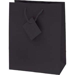 EUROCOM Подаръчна торбичка Mat Big, 26x32.4x12.7cm, черна (25411-А-ЧЕРЕН)