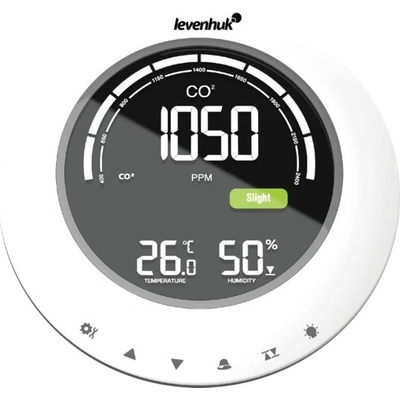 Levenhuk CO2 монитор Levenhuk Wezzer PLUS LP90, термометър, влагомер, бял (Wezzer PLUS LP90/LV78899)