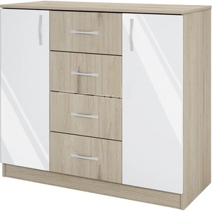 Bogdan Furniture I Скрин Mod 3004, Сонама Арвен/Бал гланц