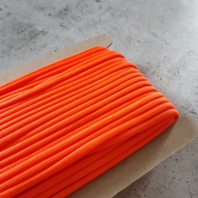 PARACORD 550 - 255 - reflexní oranžová - balení 25 metrů