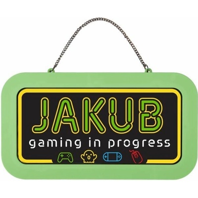Neonová cedulka se jménem - Jakub