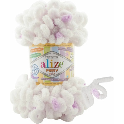 Alize Puffy Color 100g Farba: bielo - fialová 6470