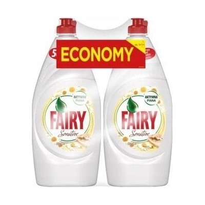 Fairy na umývanie riadu Harmaček Vit E + Tea Tree Mint 2x 900 ml