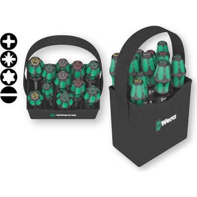 Wera WERA 004313 11 ks šroubováků Kraftform Série 300 (PH, PZ, TORX a drážkou. Identifikátor nářadí „Take it easy“