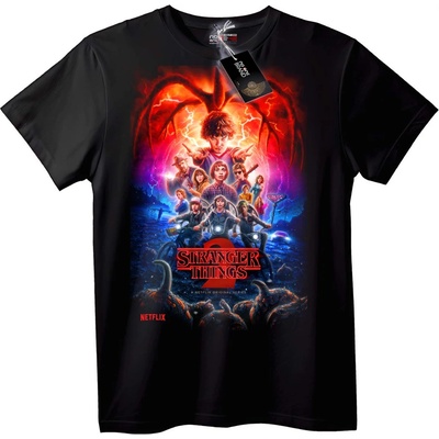 NOONEBRAND Тениска Stranger Things 2 - M, Black