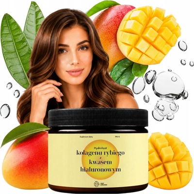 Jíme zdravě Hydrolyzovaný rybí kolagen s kyselinou hyaluronovou a vitamíny C a E mango 195 g