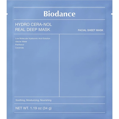 BIODANCE Hydro Cera-Nol Real Deep Mask nočná hydratačná pleťová maska 4 x 34 g