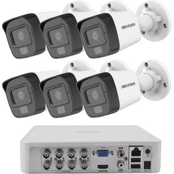 HIKVISION Комплект ZK6730E 6 Камери с Микрофон и Dual-Light 30m (ZK6730E)