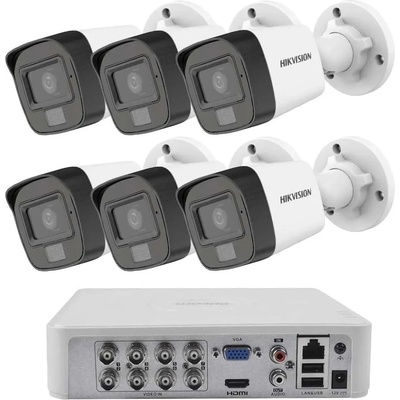 HIKVISION Комплект ZK6730E 6 Камери с Микрофон и Dual-Light 30m (ZK6730E)