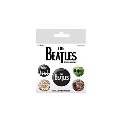 CurePink placky The Beatles White set 5 kusů 25 mm 38 mm BP80476 – Zboží Dáma