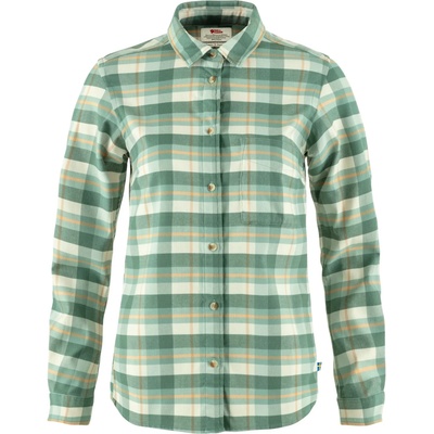 Fjällräven Дамска риза с копчета Fjällräven Women's Singi Fjäll Shirt - Patina Green / Chalk White (133-0933-0312)