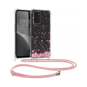 Image 1 of kwmobile Прозрачен калъф с дизайн черешов цвят за Oppo A76 / A96 - розов
