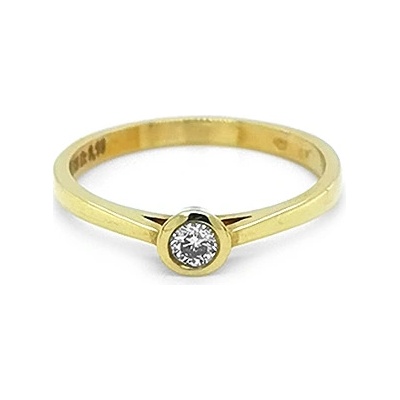 Beny Jewellery zlatý zásnubní s Diamantem 2011087
