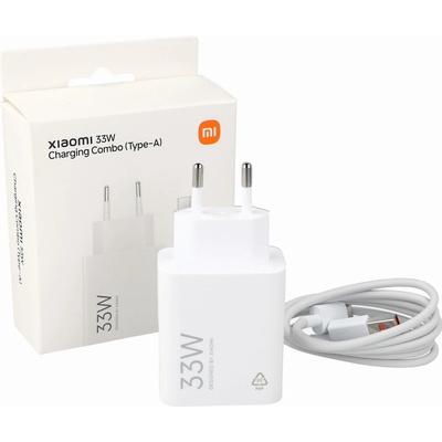 Зарядно Xiaomi MDY-16-EF USB-A 33W Travel Charger + Data Cable USB-C 3A White (6932554418366)