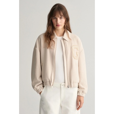 GANT TEXTURED VARSITY JACKET SOFT OAT