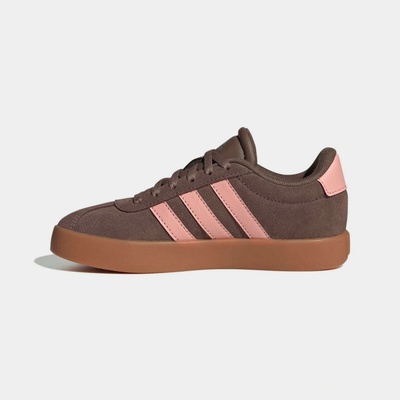 adidas vl court detská kožená obuv hnedá