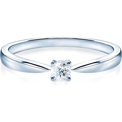 SAVICKI Годежен пръстен Solitaire: бяло злато. диамант