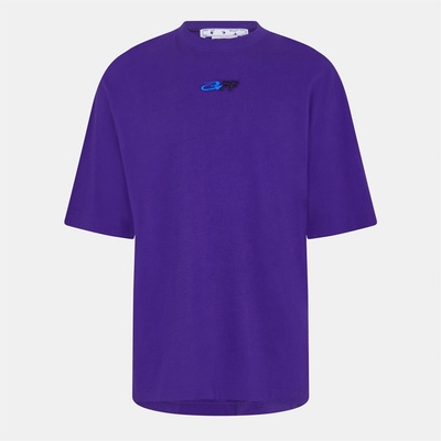Off White Тениска Off White Men's Exact Skate Short Sleeve T-Shirt - Purple