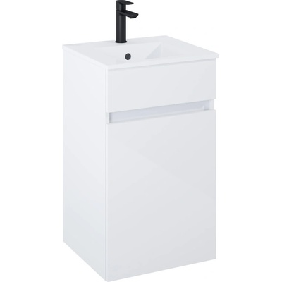 Roca Шкаф Unik N-Cube, 450 x 430 x 755 mm, базов модул с 1 врата и умивалник, бял гланц (A852501806)