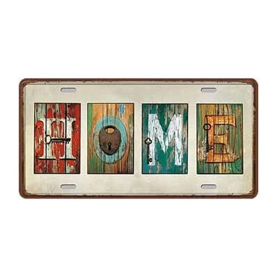 Plechová ceduľa Home (633) - ceduľa 30,5cm x 15,5cm Plechová tabuľa