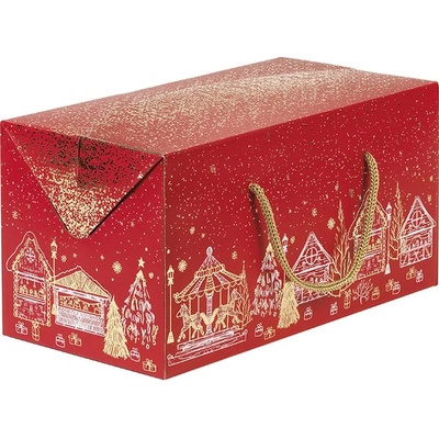 Giftpack Подаръчна кутия Giftpack Bonnes Fêtes - Червена, с дръжки (CP200PR)