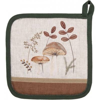 Clayre & Eef Béžová podložka s houbičkami Little Forest Jewels 20 x 20 cm