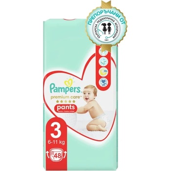 Pampers Гащички Pampers Premium Care Pants 3 (6-11кг. ) - 48 броя