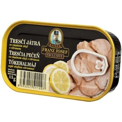 Kaiser Franz Josef Exclusive Tresčí játra ve vlastním oleji s citronem 115 g