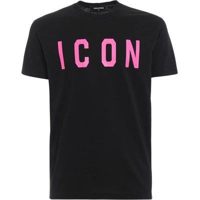 DSQUARED2 Icon Pink Black tričko černá