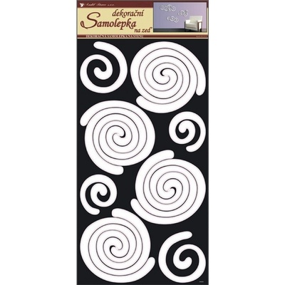 Anděl Přerov Samolepky na zeď spirály bílé, 60x32 cm – Sleviste.cz